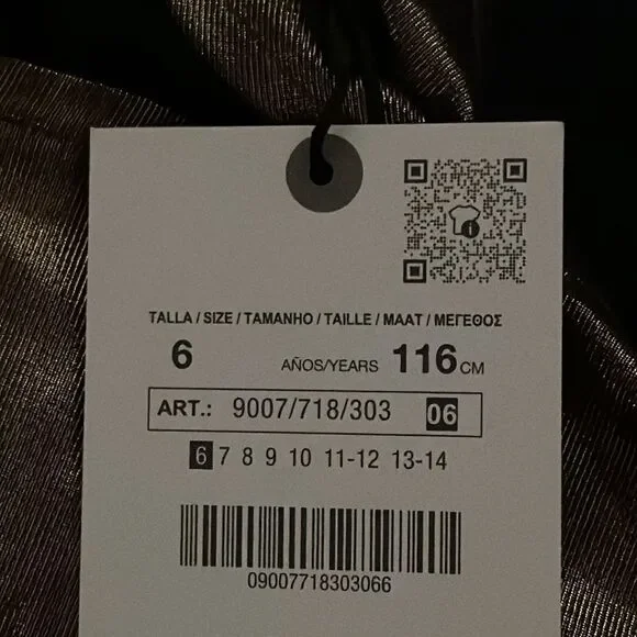 ZARA Kids | Golden | METALLIC DRESS - Picture 5 of 6